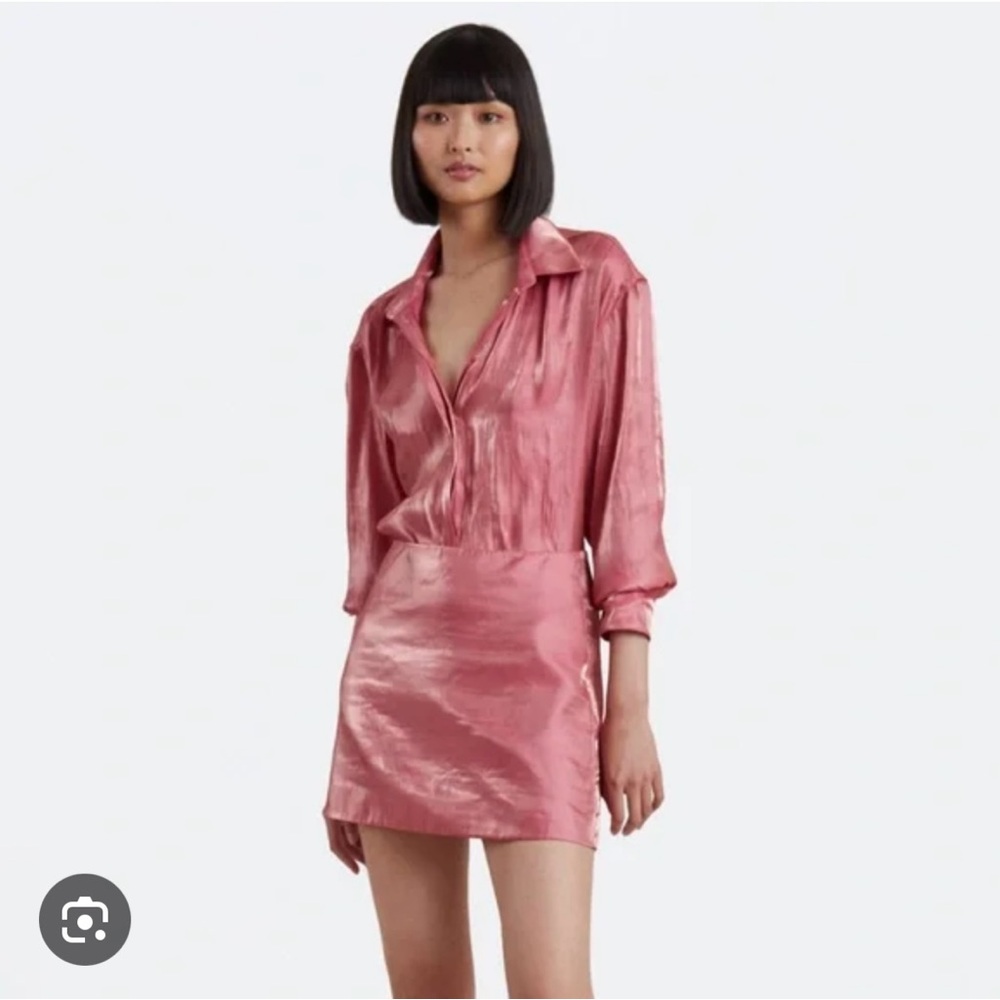 NWT BEC + BRIDGE MONICA SHIRT IN POMEGRANATE PINK